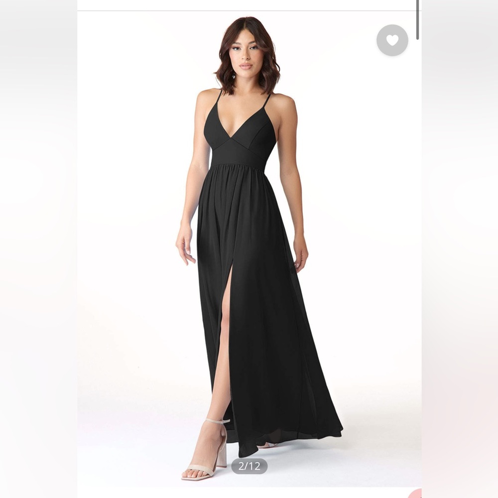 Azazie Aadia long bridesmaids dress